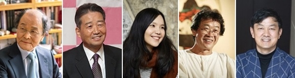 대한민국독서대전 강연자 (왼쪽부터) 조정래 작가, 김병조 교수, 백영옥 작가, 이철수 작가, 최재붕 교수