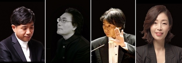 조원행 국악단 예술감독, 차영회 합창단 예술감독, 조규진 교향악단 예술감독, 김진미 무용단 예술감독.